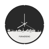 Skyline Klok Rond Purmerend Wit Glanzend