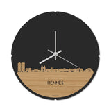 Skyline Klok Rond Rennes Bamboe