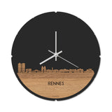 Skyline Klok Rond Rennes Eiken