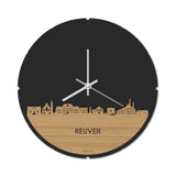 Skyline Klok Rond Reuver Bamboe