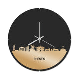 Skyline Klok Rond Rhenen Goud Metallic