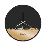 Skyline Klok Rond Roden Goud Metallic
