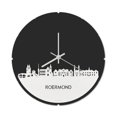 Skyline Clock Round Roermond White Glossy