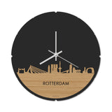 Skyline Klok Rond Rotterdam Bamboe