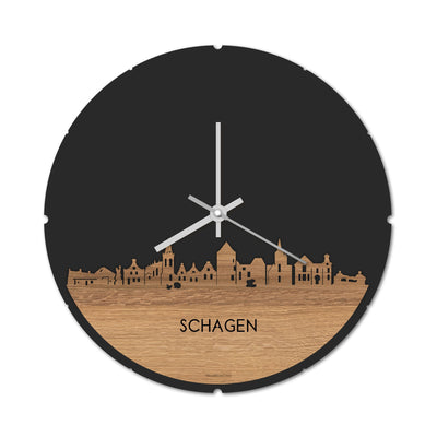 Skyline Clock Round Schagen Oak