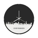 Skyline Klok Rond Scheveningen Wit Glanzend