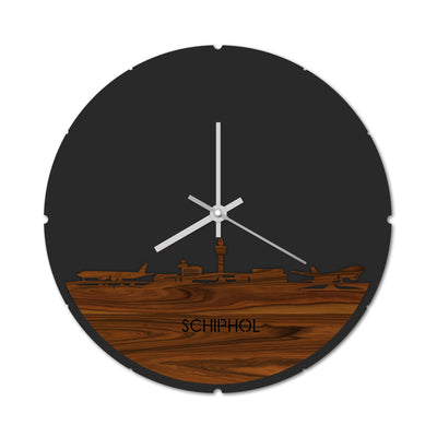 Skyline Clock Around Schiphol Rosewood