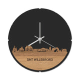 Skyline Klok Rond Sint Willebrord Eiken