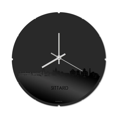 Skyline Clock Round Sittard Black Glossy