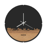 Skyline Klok Rond Sneek Eiken