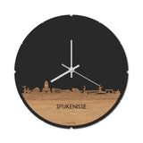 Skyline Klok Rond Spijkenisse Eiken