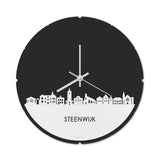 Skyline Klok Rond Steenwijk Wit Glanzend