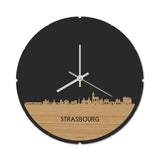 Skyline Klok Rond Strasbourg Bamboe