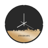 Skyline Klok Rond Strasbourg Goud Metallic