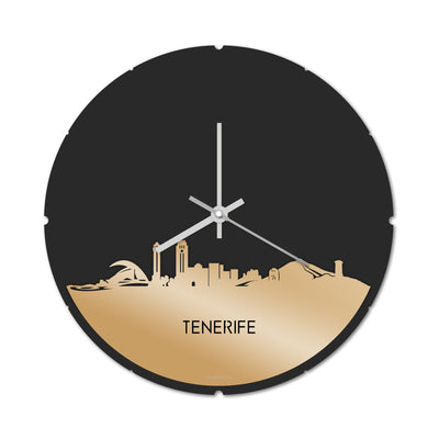 Skyline Klok Rond Tenerife Goud Metallic