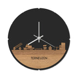 Skyline Klok Rond Terneuzen Eiken
