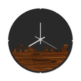 Skyline Klok Rond Terneuzen Palissander