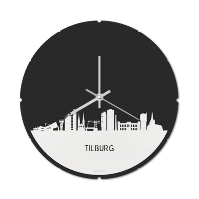 Skyline Clock Round Tilburg White Glossy