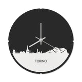 Skyline Klok Rond Torino Wit Glanzend
