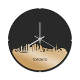 Skyline Klok Rond Toronto Goud Metallic