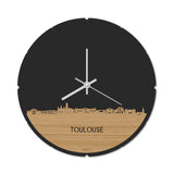 Skyline Klok Rond Toulouse Bamboe
