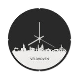 Skyline Klok Rond Veldhoven Wit Glanzend