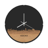 Skyline Klok Rond Verona Eiken