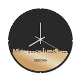 Skyline Klok Rond Verona Goud Metallic