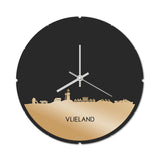 Skyline Klok Rond Vlieland Goud Metallic