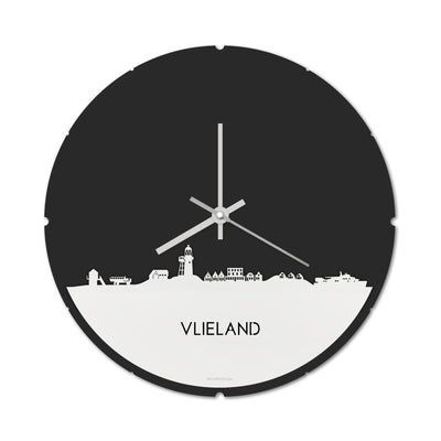 Skyline Clock Round Vlieland White Glossy