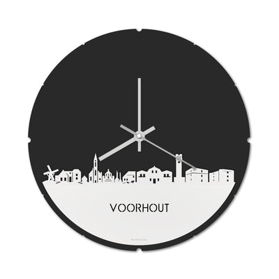 Skyline Clock Round Voorhout White Glossy