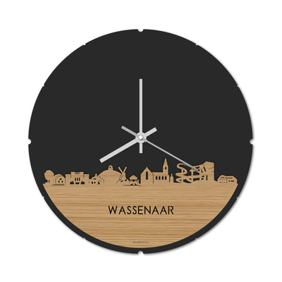Skyline Clock Round Wassenaar Bamboo