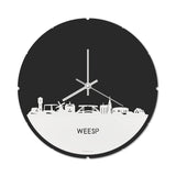 Skyline Klok Rond Weesp Wit Glanzend