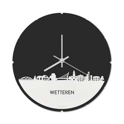 Skyline Clock Round Wetteren White Glossy
