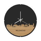 Skyline Klok Rond Willemstad Bamboe