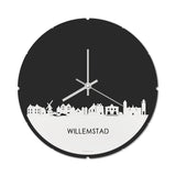 Skyline Klok Rond Willemstad Wit Glanzend