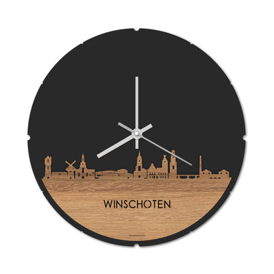 Skyline Clock Round Winschoten Oak