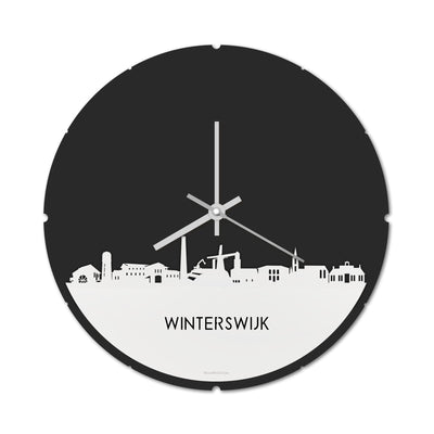 Skyline Clock Round Winterswijk White Glossy
