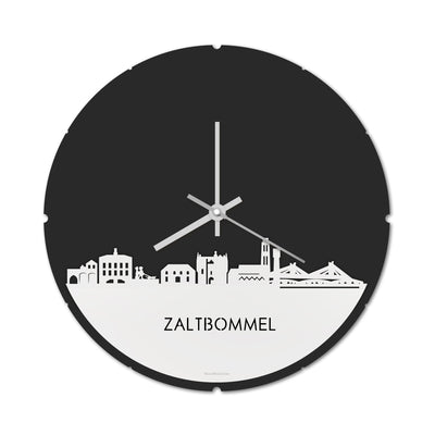 Skyline Clock Round Zaltbommel White Glossy