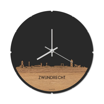 Skyline Clock Round Zwijndrecht Oak