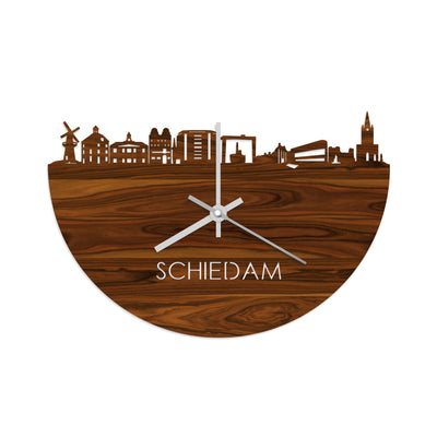 Skyline Clock Schiedam Rosewood