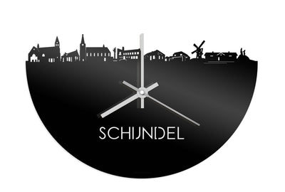 Skyline Clock Schijndel Black Glossy