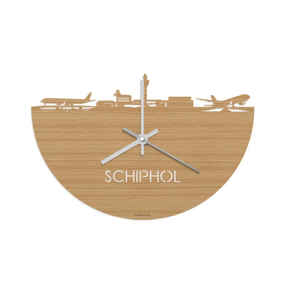 Skyline Clock Schiphol Bamboo