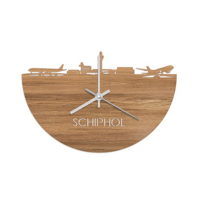 Skyline Clock Schiphol Oak
