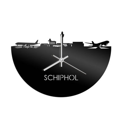 Skyline Klok Schiphol Zwart Glanzend