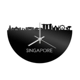 Skyline Klok Singapore Zwart Glanzend