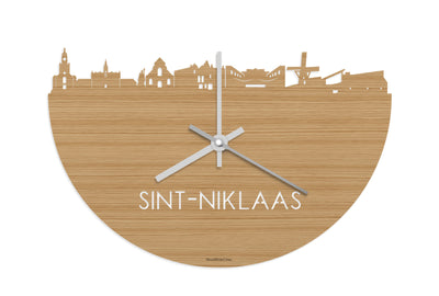 Skyline Clock Sint-Niklaas Bamboo