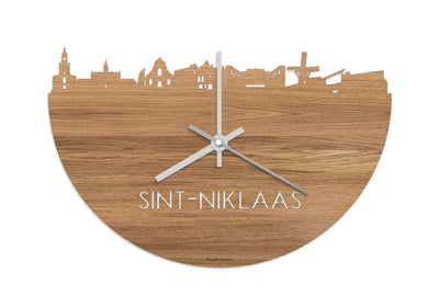 Skyline Clock Sint-Niklaas Oak