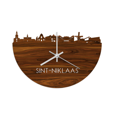 Skyline Clock Sint-Niklaas Rosewood
