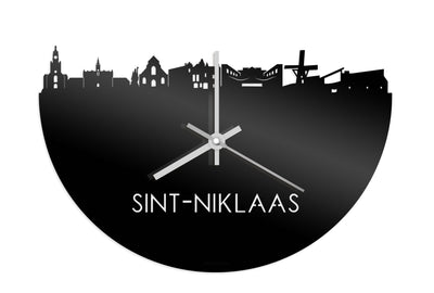 Skyline Clock Sint-Niklaas Black Glossy